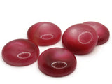 5 28mm Pink and Red Swirling Round Vintage Lucite Plastic Cabochons Flat Back Dome Cabochons