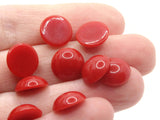 16 11mm Red Round Cabochons Vintage Lucite Cabochons Vintage Plastic Cabs Jewelry Making Supplies Acrylic Flat Back Tiles Smileyboy