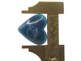 4 25mm Blue Swirling Heart Cabochons Vintage Lucite Cabochons Loose Plastic Tiles Jewelry Making