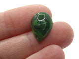 11 17mm Green Teardrop Flatback Vintage Lucite Cabochons Jewelry Making Crafting Supplies Plastic Dome Cabochons