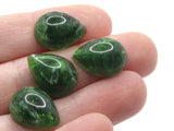 11 17mm Green Teardrop Flatback Vintage Lucite Cabochons Jewelry Making Crafting Supplies Plastic Dome Cabochons