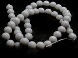 50 8mm Opaque Gray Smooth Round Glass Beads Jewelry Making Beading Supplies Loose Beads to String