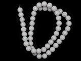 50 8mm Opaque Gray Smooth Round Glass Beads Jewelry Making Beading Supplies Loose Beads to String