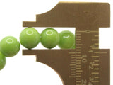50 8mm Opaque Light Green Smooth Round Glass Beads Jewelry Making Beading Supplies Loose Beads to String