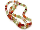 4mm Smooth Round Mixed Color Glass Beads Red Green Orange Mix Jewelry Making Beading Supplies Loose Spacer Beads Glass Beads