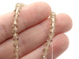 49 4mm Glass Bicones Light Brown Beads Full Strand Jewelry Making Beading Supplies Bead Strand Loose Beads to String