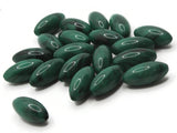 20 21mm Swirling Dark Green Oval Acrylic Beads Plastic Beads Jewelry Making Beading Supplies Loose Beads to String Smileyboy