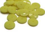 25 14mm Yellow Disc Beads Vintage Plastic Beads Saucer Beads Flat Disc Beads Loose Beads Round Beads Jewelry Making Beading Supplies