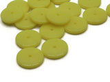 25 14mm Yellow Disc Beads Vintage Plastic Beads Saucer Beads Flat Disc Beads Loose Beads Round Beads Jewelry Making Beading Supplies