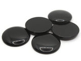5 30mm Round Black Cabochons Vintage Lucite Cabochons Jewelry Making Beading Supplies