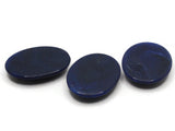 3 40mm x 30mm Blue Swirling Oval Cabochons Vintage Lucite Cabs Japanese Lucite Cabs Plastic Cabochons Mosaic Supplies Jewelry Making