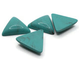 4 23mm Turquoise Blue Triangle Cabochons Vintage Lucite Plastic Cabochon Mosaic Supplies Jewelry Making Smileyboy