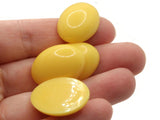 10 25mm Yellow Vintage Lucite Oval Flatback Cabochons Tiles Jewelry Making Supplies Plastic Tiles Smileyboy