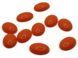 10 18mm x 13mm Orange Oval Cabochons Vintage Japanese Lucite Cabochons Loose Plastic Tiles Jewelry Making