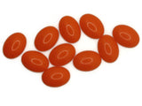 10 18mm x 13mm Orange Oval Cabochons Vintage Japanese Lucite Cabochons Loose Plastic Tiles Jewelry Making