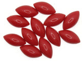12 23mm Red Marquis Cabochons Vintage Lucite Plastic Cabochons Jewelry Making Beading Supplies