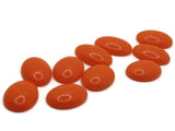 10 18mm x 13mm Orange Oval Cabochons Vintage Japanese Lucite Cabochons Loose Plastic Tiles Jewelry Making