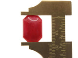 10 18mm x 13mm Red Rectangle Flatback Cabochons Vintage Lucite Plastic Cabochon Mosaic Supplies Jewelry Making Smileyboy