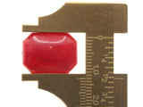 10 18mm x 13mm Red Rectangle Flatback Cabochons Vintage Lucite Plastic Cabochon Mosaic Supplies Jewelry Making Smileyboy