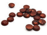 18 11mm Shiny Red Brown Flatback Round Vintage Lucite Plastic Cabochons Jewelry Making Supplies Jewelry Findings Tiles Mosaic Supplies