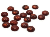 18 11mm Shiny Red Brown Flatback Round Vintage Lucite Plastic Cabochons Jewelry Making Supplies Jewelry Findings Tiles Mosaic Supplies