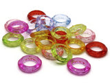 20 20mm Ring Charms Loop Pendants Mixed Color Large Plastic Charms Jewelry Making Beading Supplies Rainbow Charms