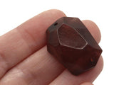 4 30mm Faceted Nugget Brown Sew-On Cabochons Vintage Lucite Cabochons Jewelry Making Beading Supplies Smileyboy