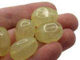 12 20mm Clear Yellow Nugget Beads Vintage Lucite Beads New Old Stock Beads Jewelry Making Beading Supplies Loose Beads