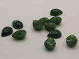 11 17mm Green Teardrop Flatback Vintage Lucite Cabochons Jewelry Making Crafting Supplies Plastic Dome Cabochons