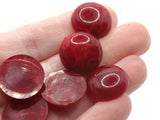 10 18mm Swirling Dark Red Round Cabochons Vintage Lucite Cabochons Vintage Plastic Cabs Jewelry Making Supplies Acrylic Flat Back Tiles