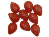 9 17mm Swirling Red Teardrop Cabochons Vintage Japanese Lucite Cabochons Loose Plastic Tiles Jewelry Making