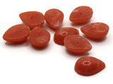 9 17mm Swirling Red Teardrop Cabochons Vintage Japanese Lucite Cabochons Loose Plastic Tiles Jewelry Making