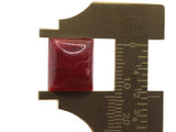 8 14mm x 12mm Red Rectangle Flatback Cabochons Vintage Lucite Plastic Cabochon Mosaic Supplies Jewelry Making Smileyboy