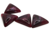 4 23mm Purple Triangle Cabochons Vintage Lucite Plastic Cabochon Mosaic Supplies Jewelry Making Smileyboy