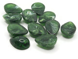 11 17mm Green Teardrop Flatback Vintage Lucite Cabochons Jewelry Making Crafting Supplies Plastic Dome Cabochons