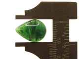 11 17mm Green Teardrop Flatback Vintage Lucite Cabochons Jewelry Making Crafting Supplies Plastic Dome Cabochons