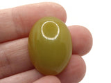 7 28mm Yellow Vintage Lucite Oval Flat Back Cabochons Jewelry Making and Mosaic Supplies Plastic Tiles Smileyboy
