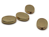 4 20mm Flat Oval Beads Vintage Gold Plated Plastic Beads Frame Beads Jewelry Making Beading Supplies Loose Bead