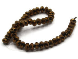 48 3mm x 4mm Faceted Rondelle Beads Bronze Tone Crystal Beads with finish Jewelry Making Beading Supplies Loose Spacer Beads Glass Beads