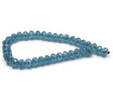 33 10mm x 8mm Sky Blue Faceted Rondelle Beads Glass Beads Jewelry Making Beading Supplies Loose Beads to String