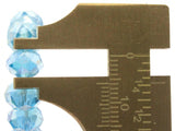 33 10mm x 8mm Sky Blue Faceted Rondelle Beads Glass Beads Jewelry Making Beading Supplies Loose Beads to String
