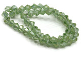 49 4mm Glass Bicones Green Beads Full Strand Jewelry Making Beading Supplies Bead Strand Loose Beads to String