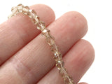 49 4mm Glass Bicones Light Brown Beads Full Strand Jewelry Making Beading Supplies Bead Strand Loose Beads to String
