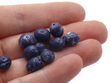 30 10mm Blue Oval Beads Vintage Lucite Beads Jewelry Beads Plastic Beads Loose Beads to String Jewelry Making Beading Supplies