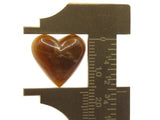 6 17mm Brown Swirling Heart Cabochons Vintage Lucite Cabochons Loose Plastic Tiles Jewelry Making