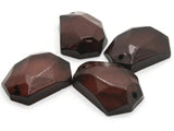 4 30mm Faceted Nugget Brown Sew-On Cabochons Vintage Lucite Cabochons Jewelry Making Beading Supplies Smileyboy