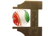 4 20mm Red White and Green Swirling Coin Beads Flat Round Lampwork Glass Beads Jewelry Making and Beading Supplies