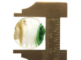 4 20mm Brown White and Green Swirling Coin Beads Flat Round Lampwork Glass Beads Jewelry Making and Beading Supplies