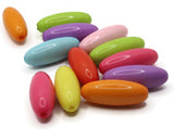 12 32mm Mixed Color Oval Acrylic Beads Plastic Beads Jewelry Making Beading Supplies Loose Beads to String Smileyboy
