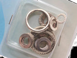 19 Mixed Silver Tone Metal Rings Jewelry Essentials Findings